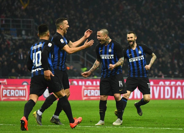 Inter celebra un gol frente al Sampdoria