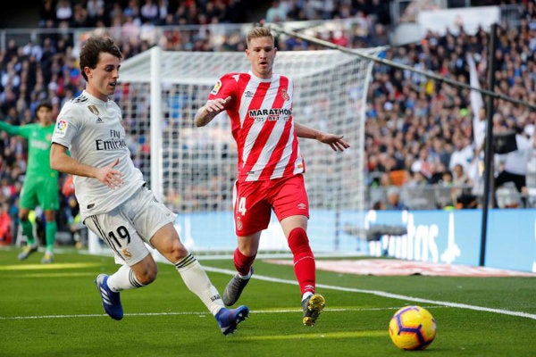 Álvaro Odriozola, en el partido vs Girona