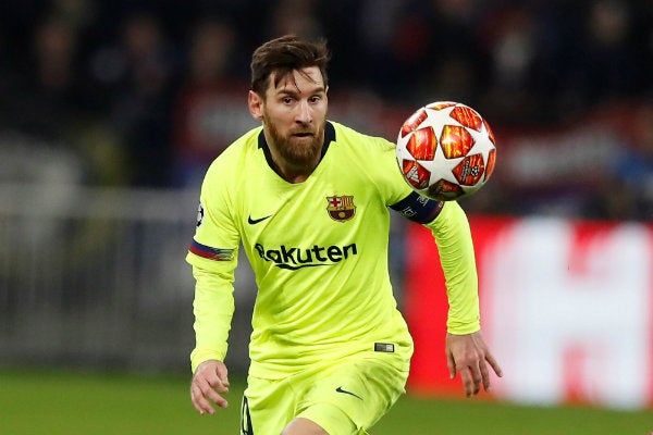 Lionel Messi durante un encuentro ante el Lyon