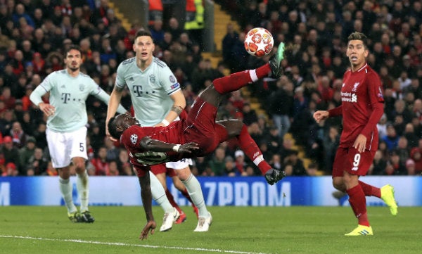 Mané en acción durante un encuentro ante el Bayern