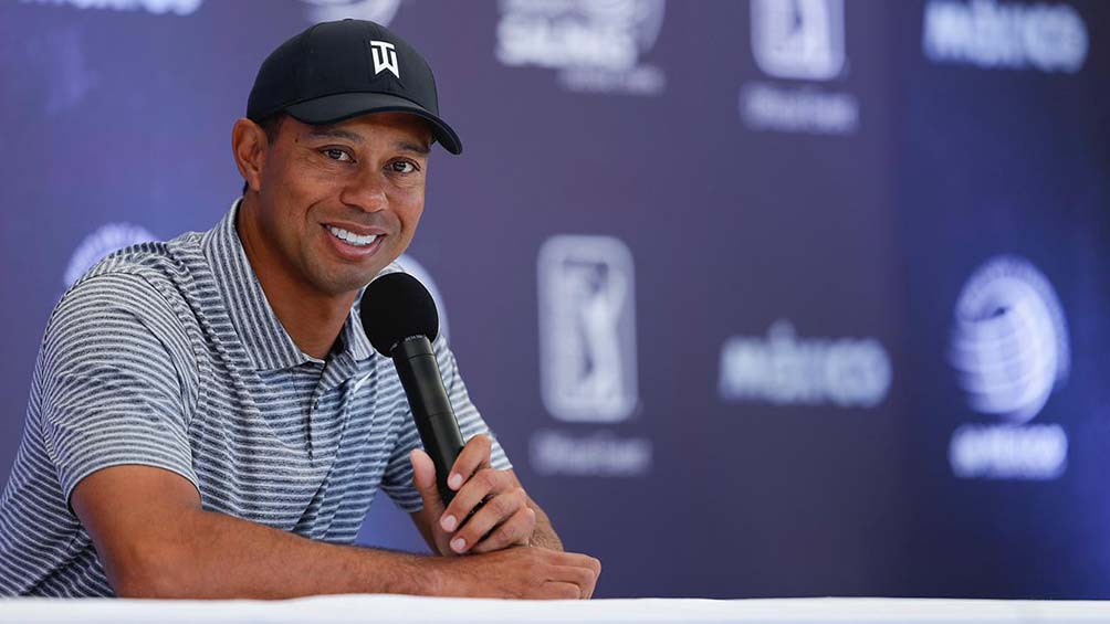 Tiger Woods en conferencia de prensa