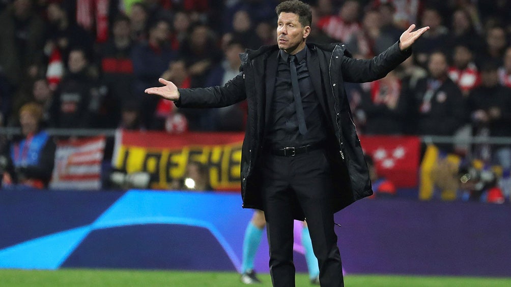 Simeone, durante el juego contra Juventus