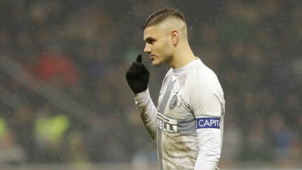 Mauro Icardi en un partido del  Inter de Milán