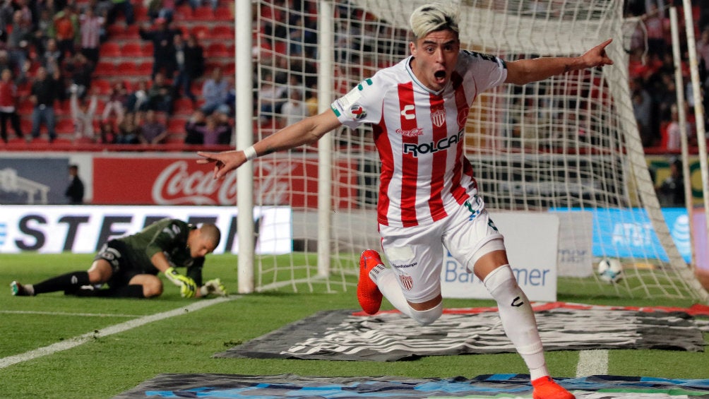 Brian Fernández celebra su anotación frente a Tijuana