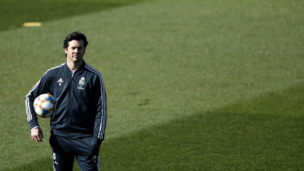 Solari en entrenamiento con el Real Madrid 