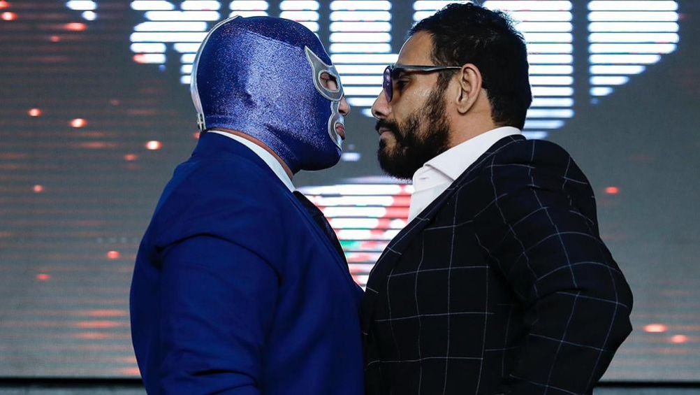 Dr. Wagner Jr. y Blue Demon Jr. en un frente a frente