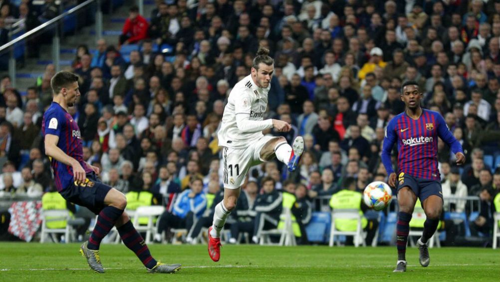 Bale durante el partido contra Barcelona