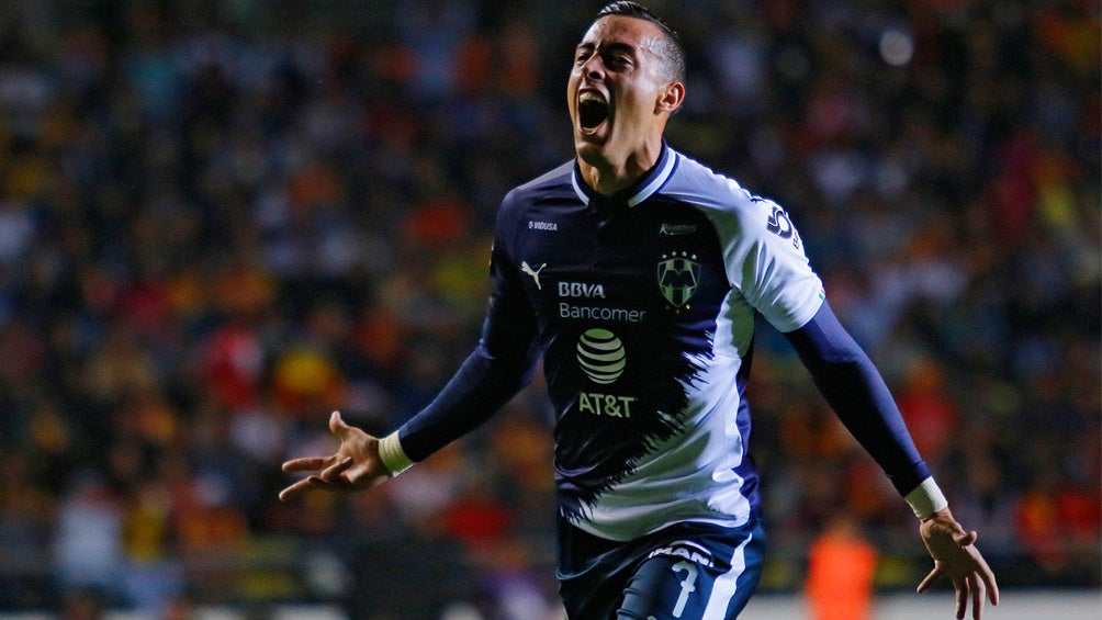 Rogelio Funes Mori celebra gol con Monterrey