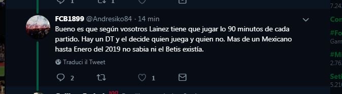 Este fan defendió a Quique Setién