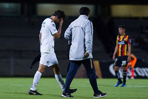 Arribas se lamenta tras resentirse de lesión