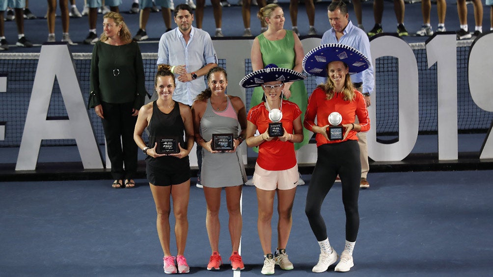 Desirae Krawczyk, Giuliana Olmos, Saisai Zheng y Victoria Azarenka