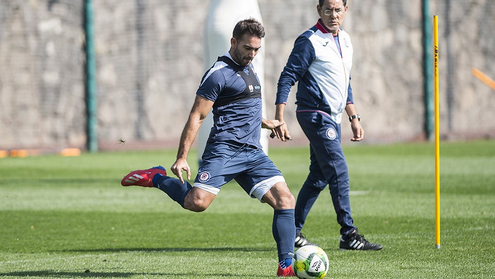 Cauteruccio durante un entrenamiento de La Máquina en La Noria