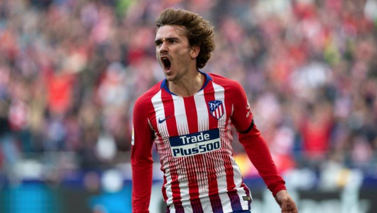 Griezmann festeja un gol con el Atlético de Madrid