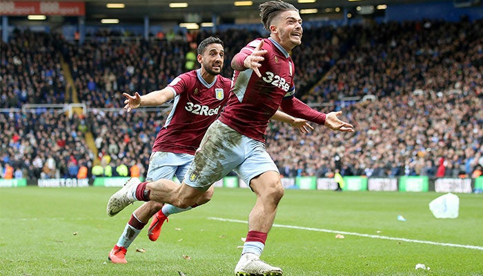 Jack Grealish, festejando su gol 