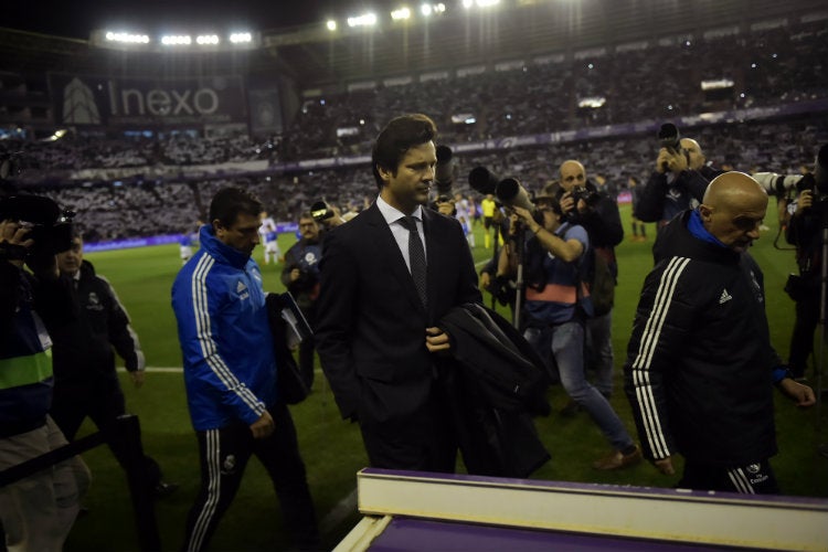 Santiago Solari, al término del duelo contra el Valladolid