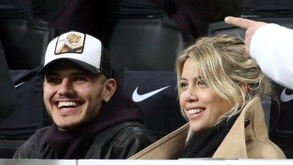 Icardi junto a su esposa Wanda Nara 