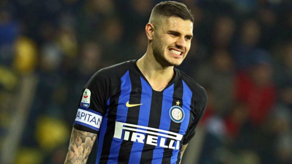 Mauro Icardi en un partido del  Inter de Milán