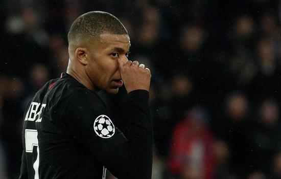 Mbappé, durante juego contra Manchester United 