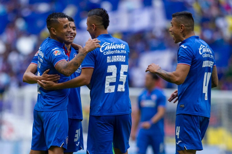 La Máquina festeja gol ante Pachuca en la J11 del C2019