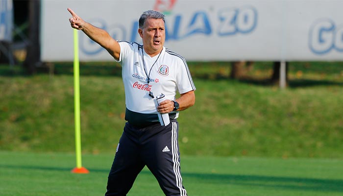 'Tata' Martino en entrenamiento con la Selección Nacional 