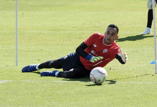 Navas, durante sesión de entrenamiento