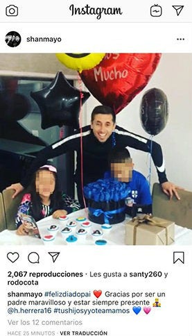 La felicitación a Héctor Herrera por el Día del Padre