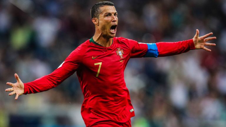 CR7 celebra una anotación contra España en Rusia 2018