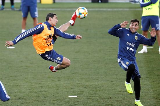 Di María, durante entrenamiento de Argentina 