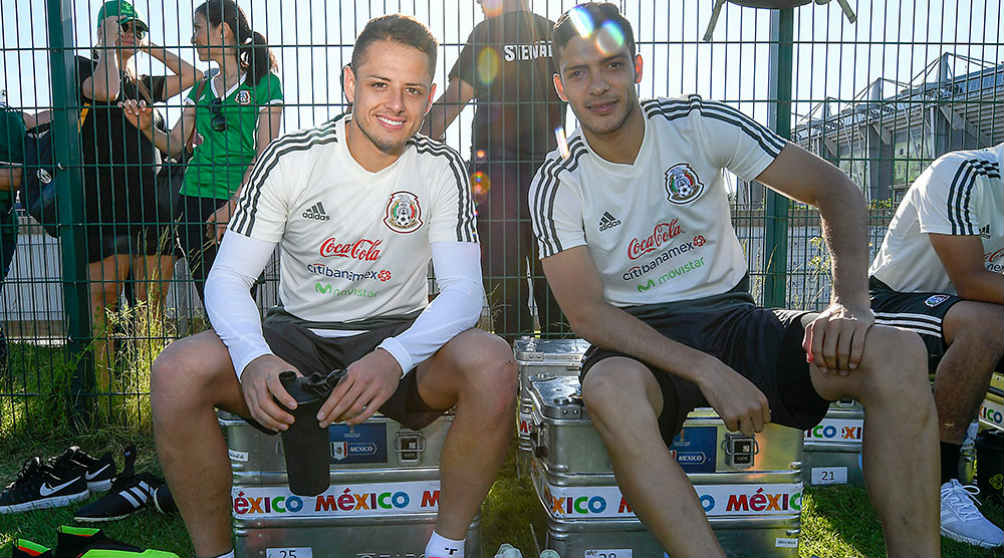 Chicharito y Raúl en concentración de la Selección Nacional