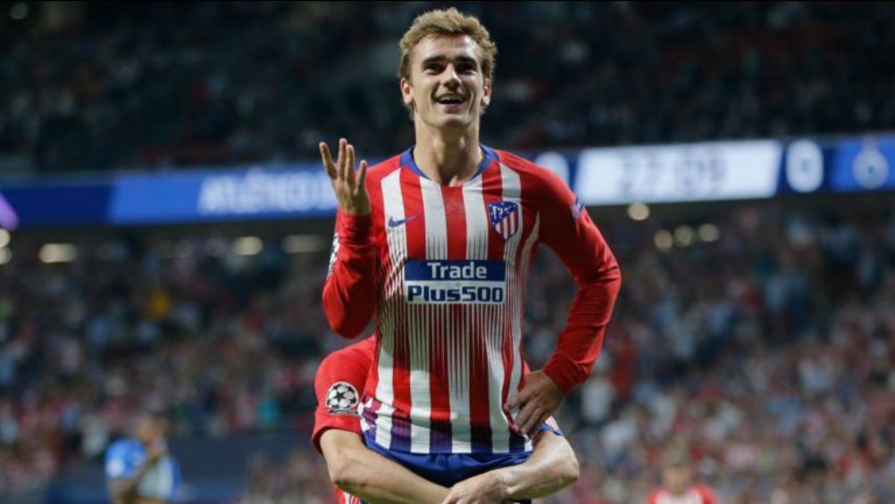 Antoine Griezmann festeja gol con el Atleti