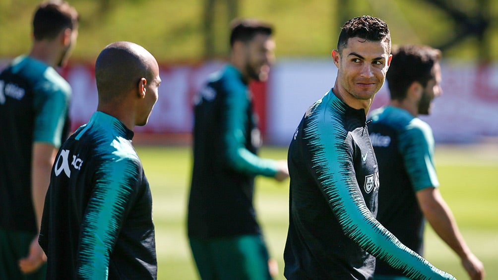 Cristiano, en entrenamiento con Portugal 