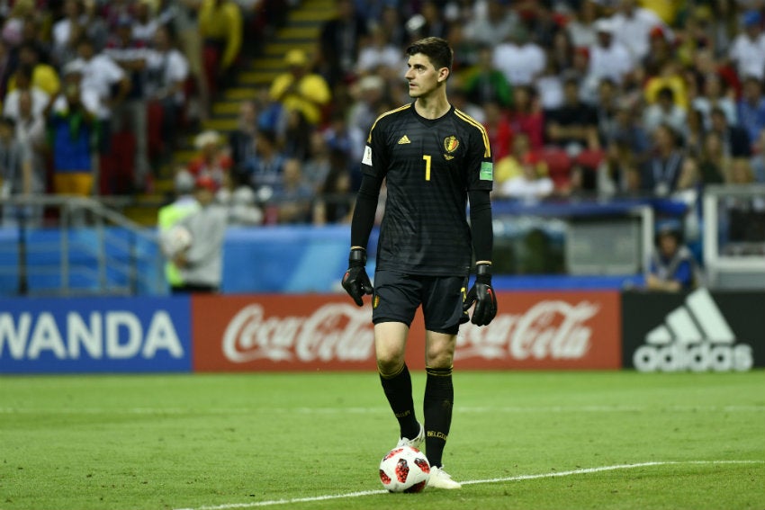 Courtois durante la Copa del Mundo en Rusia 