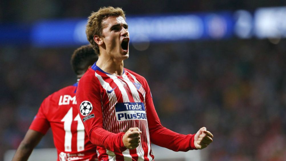 Griezmann celebra una anotación con el Atlético de Madrid