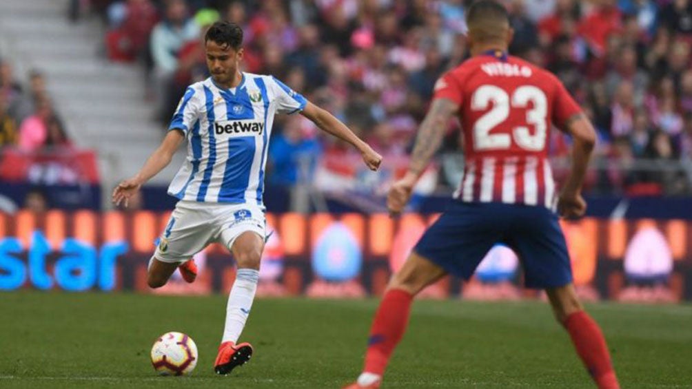 Diego Reyes en un partido con el Leganés 