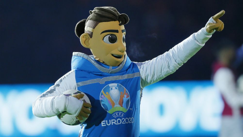 Skillzy, durante su presentación como mascota de Euro 2020