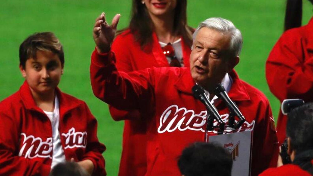 Andrés Manuel López Obrador durante la inauguración del Alfredo Harp Helú