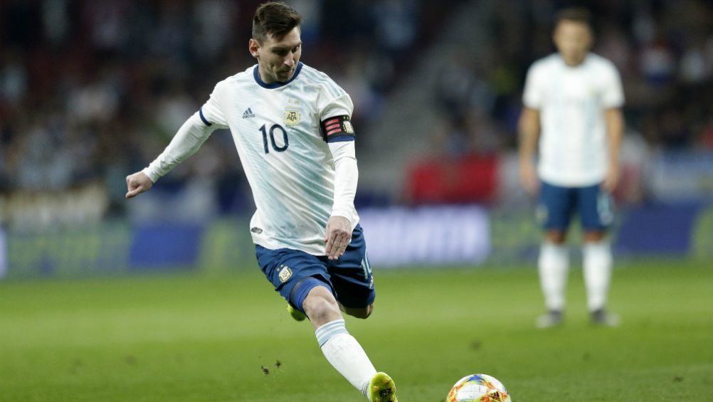 Messi durante el partido contra Venezuela