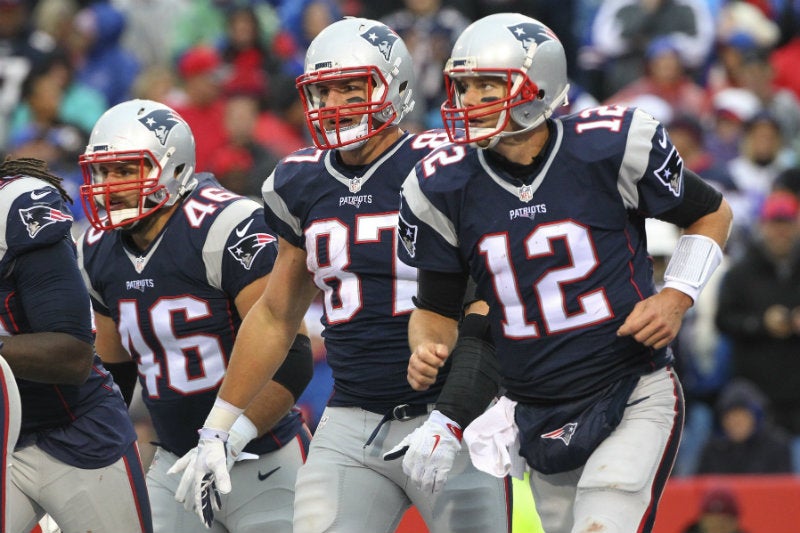 Jugadores de los Patriotas durante un partido