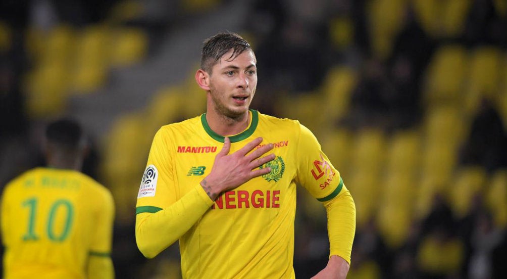 Emiliano Sala en un partido del Nantes