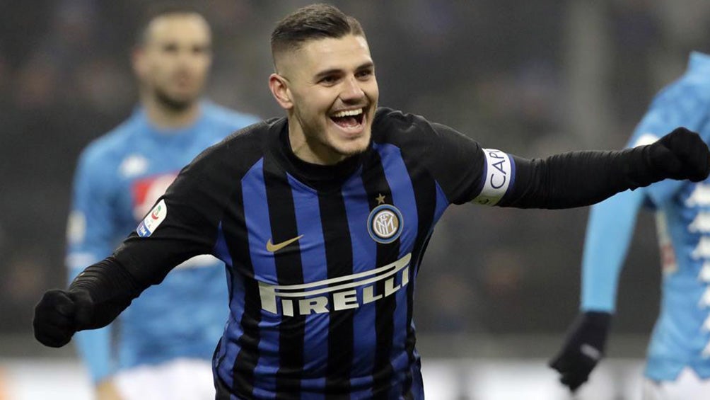 Icardi celebra un gol con el Inter de Milán 