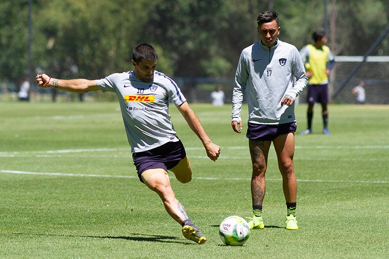 Víctor Malcorra y Martín Rodríguez, entrenando para el partido de la J12