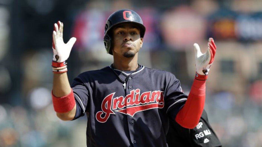 Francisco Lindor se lamenta durante un juego de Cleveland