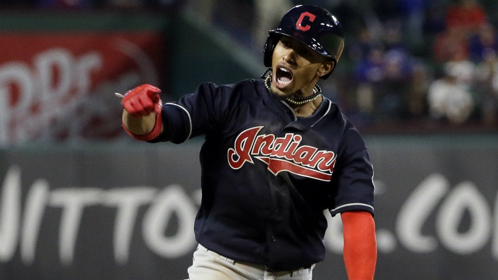 Francisco Lindor durante un juego de los Indians