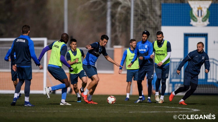 Leganés, durante una sesión de entrenamiento