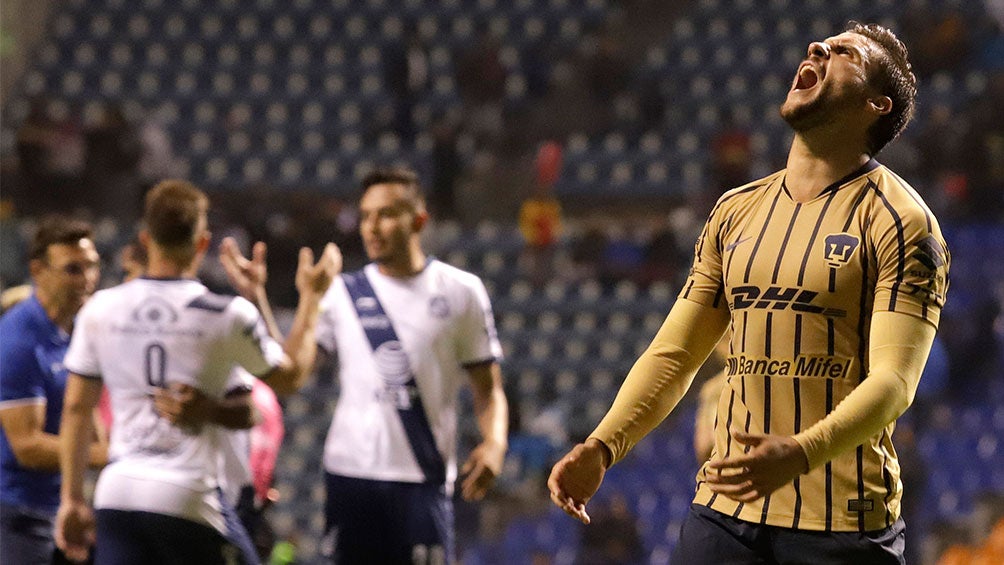 Andrés Iniestra en lamento durante un partido con Pumas 