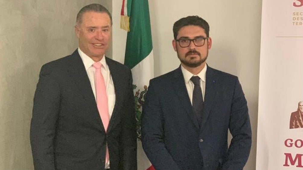 Quirino Ordaz y el Secretario de Desarrollo Agrario, Román Meyer