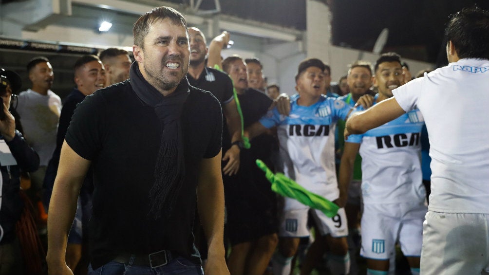 Eduardo Coudet celebra el título de Racing