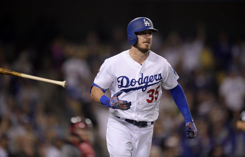 Cody Bellinger durante un partido de los Dodgers