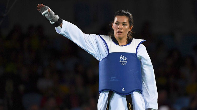 María Espinoza, durante su participación en los JO de Río 2016