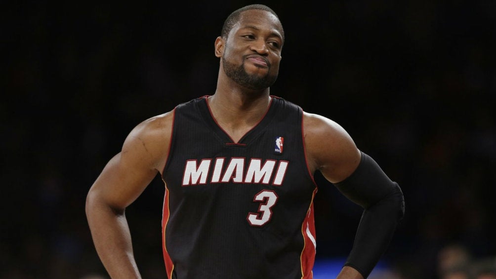 Dwyane Wade durante un partido del Heat